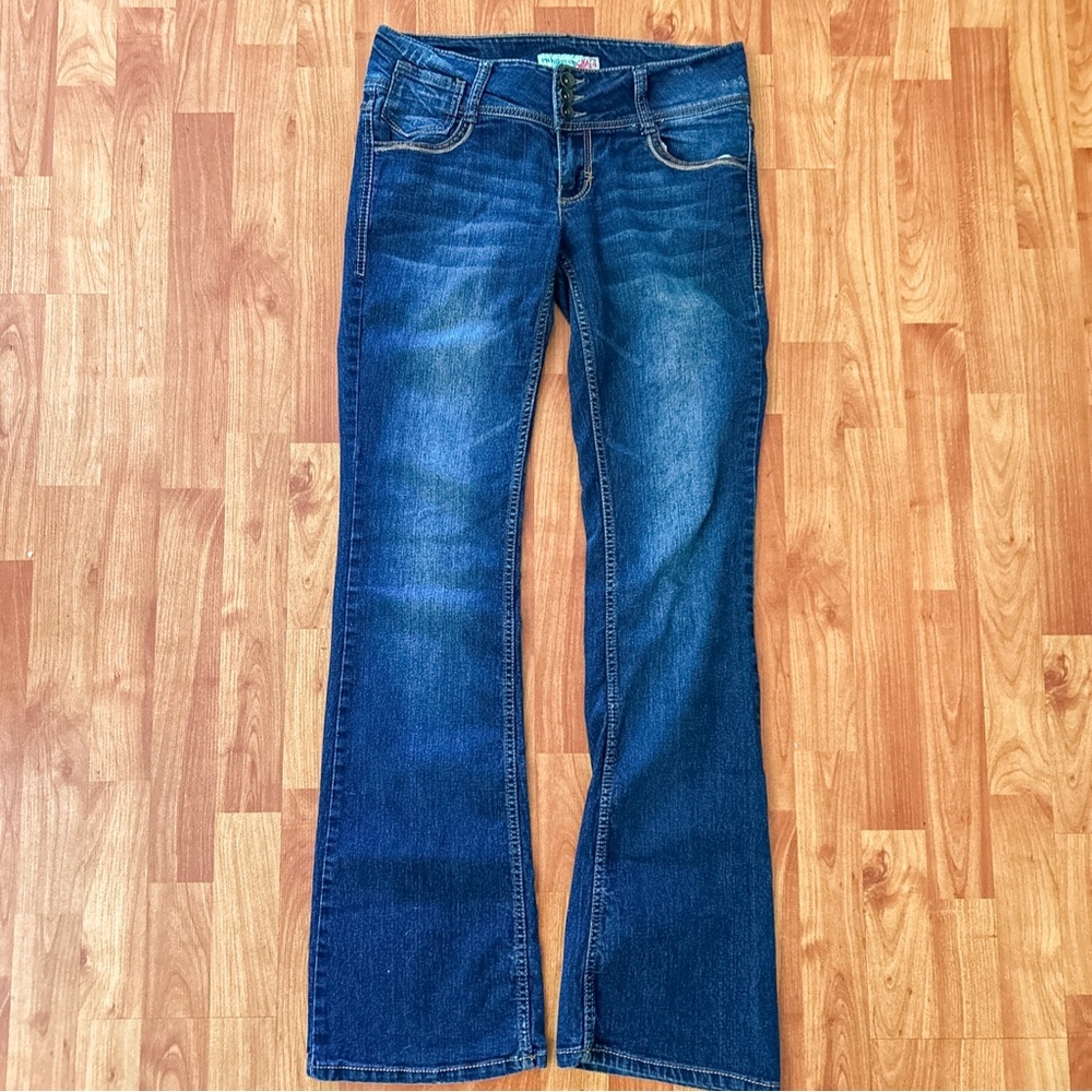 Vintage Y2K Low Rise Paris Blues Jeans Flare Leg Size 9 Waist 30-31x33